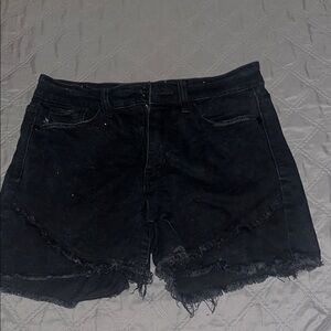 Women's Black Denim Shorts